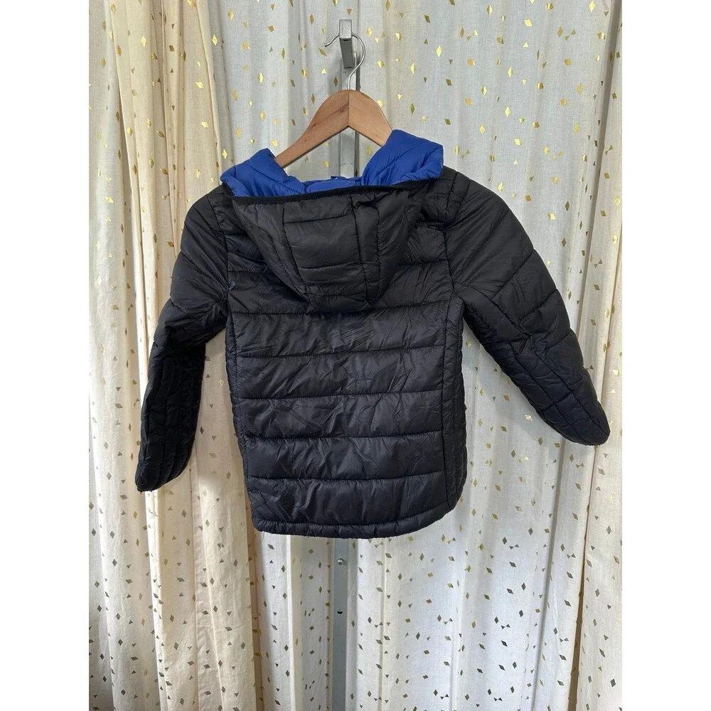 Urban Republic Little Boys Packable Nylon Quilted Puffer Zip Up Hooded Jacket M